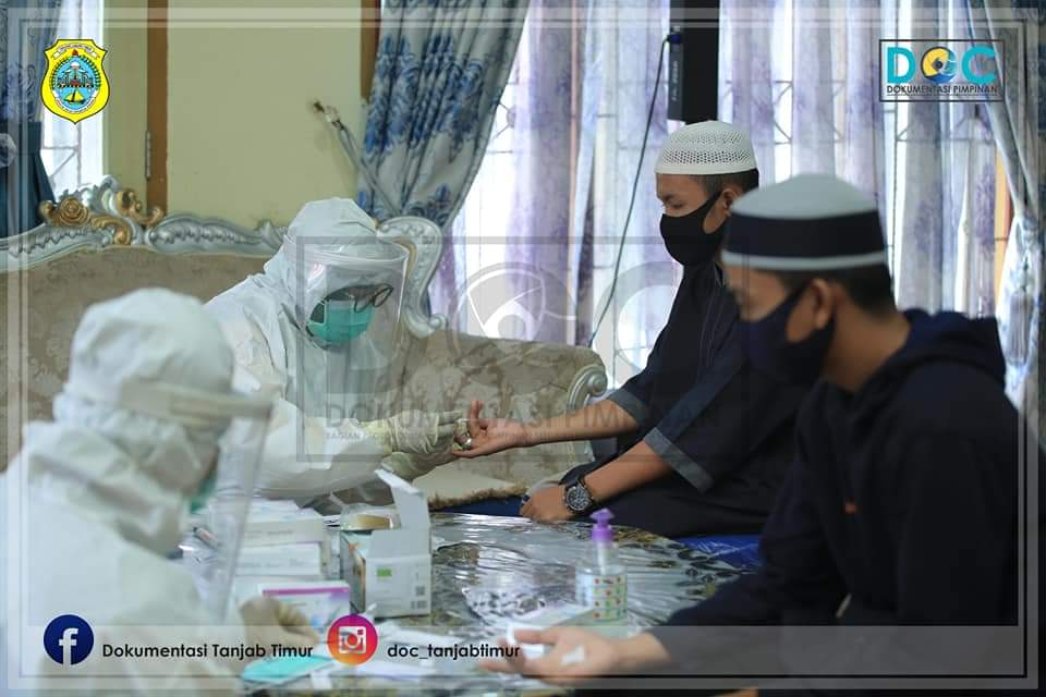 Rapid Tes para santri Pondok Pesantren