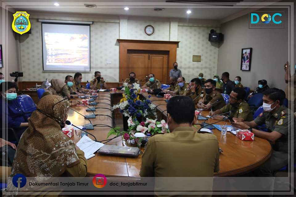 Rakor Covid 19 yang dipimpin langsung Sekretaris Daerah Kabupaten Tanjung Jabung Timur, Sapril