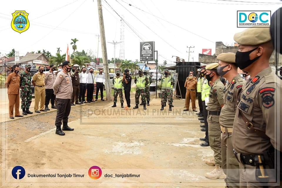 Apel sebelum dilakukan razia penegakan disiplin protokol kesehatan