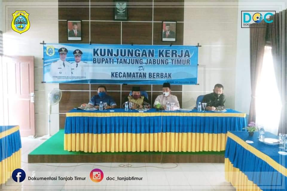 Wakil Bupati Tanjung Jabung Timur Robby Nahliansyah melakukan Kunjungan Kerja ke Kecamatan Berbak