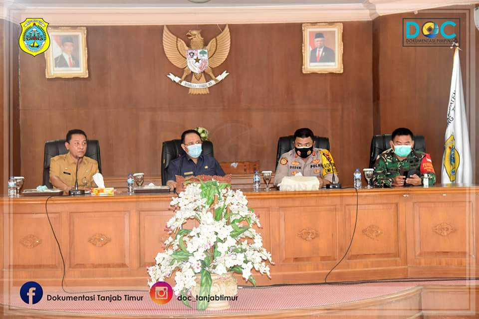 Pjs Bupati Tanjung Jabung Timur Varial Adhi Putra memimpin rapat analisa dan evaluasi Pilkada tahun 2020