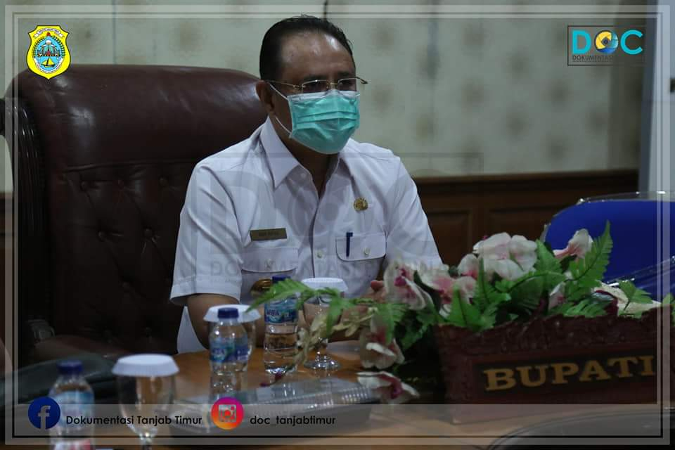 Pejabat Sementara (Pjs) Bupati Tanjung Jabung Timur Varial Adhi Putra, mengikuti Kampanye Virtual Gerakan Nasional Netralitas ASN Seri ke 4