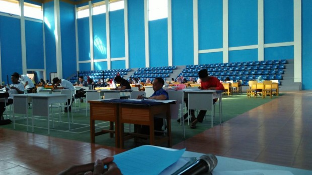 tampak para peserta salah satu kegiatan lomba kaligrafi 